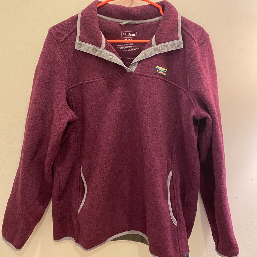 L.l.Bean's Sweater Fleece Pullover Misses Regular